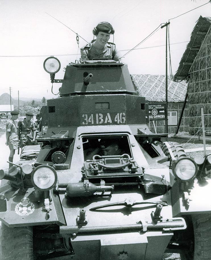 Corporal Baker in command of a Ferret scout car