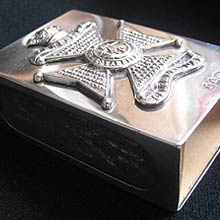Silver matchbox holder