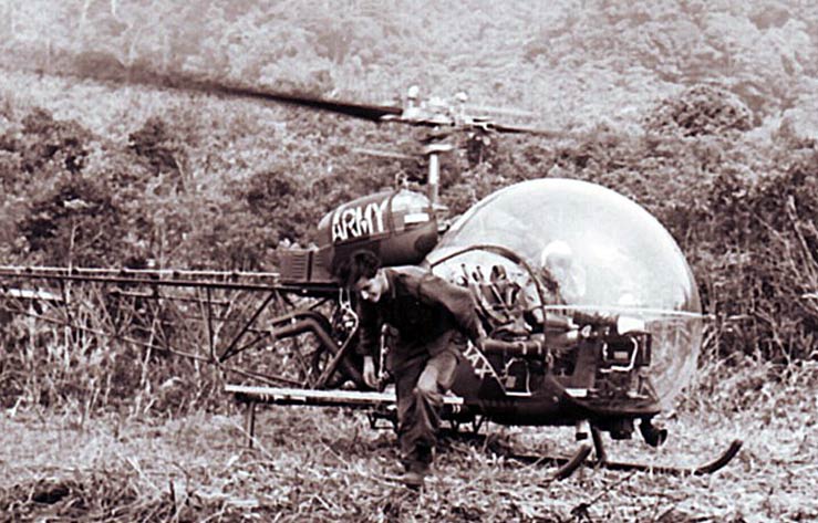 Sioux helicopter landing